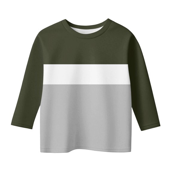 Tee Shirts for Children Boy Girl Winter Fall 3/4 Sleeve Boat Neck Spandex Casual Thermal Basic Tee Shirt Tops Child 2026 Clothes Y2K