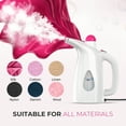 thumbnail image 5 of Riousery 800W Handheld Garment Steamer, Portable Clothes Steamer for Travel & Home, 20s Fast Heat-Up Fabric Steamer with 7oz Water Tank, Auto Shut-Off, White, 5 of 8