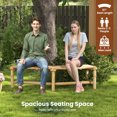 thumbnail image 6 of Gymax Patio Curved Bench for 2-3 People Outdoor Loveseat for Backyard Garden Natural, 6 of 7