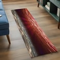 thumbnail image 3 of Runner Rug 2'x6', Red Ocean Waves Washable Non-Slip Hallway Runner Rugs, Summer Beach Coastal Abstract Bedside Rugs Floor Mats Carpet Runners for Kitchen Bathroom Laundry Room, 3 of 8