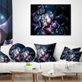 thumbnail image 3 of Designart Glowing Bouquet of Beautiful Roses - Abstract Throw Pillow - 18x18, 3 of 4