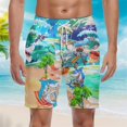 thumbnail image 2 of Pantalones cortos de playa con estampado 3D para hombre, ropa informal de animales, tiburón, ballena, Mar submarino, Harajuku, para correr Fivean unisex, 2 of 2