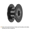 thumbnail image 4 of Uxcell 10pcs 2GT Idler Pulley 5mm Bore 18mm Dia. Aluminum Timing Belt for 6mm Width Belt 3D Printer, Black, 4 of 6