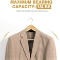 thumbnail image 2 of Wooden Hangers 30 Pack - Durable Non Slip Coat Hangers Heavy Duty- Natural Solid Wood Hangers - Clothes Hangers with Chrome Swivel Hooks - Great for Jacket, Dress, Suit Hangers, Home-It, 2 of 8