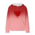 thumbnail image 2 of Bnwani Girls Hoodies Crew Neck Long Sleeve Sweatshirt Valentine'S Day Gradient Tops Pullover, 2 of 5