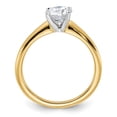 thumbnail image 2 of Auriga Fine Jewelry 14K Two-tone Gold Round Moissanite Solitaire Ring for Women Size 5 (Carat: 1 carat, Color: D-F), 2 of 4