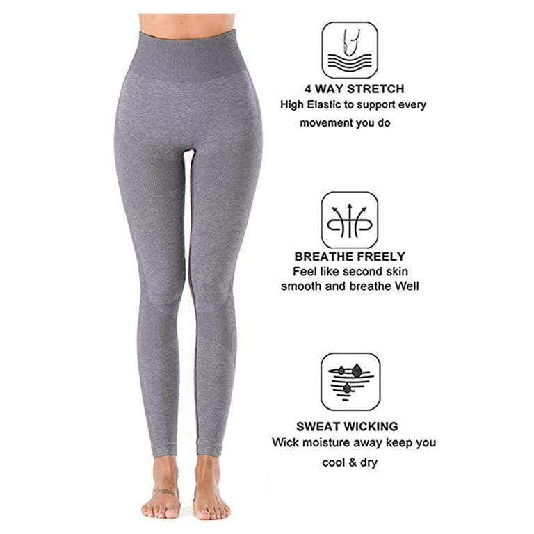 SAYFUT High Waist Yoga Pants Tummy Control Yoga Leggings Seamless Running  Workout Yoga Pants Butt Lift Tight Ankle Trousers 