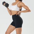thumbnail image 4 of Gibobby Pantalones De Casuales Para Mujer Leggings elásticos de cintura alta para levantamiento de cadera para mujer, pantalones cortos de puntos para deportes, Yoga y Fitness(Negro, S), 4 of 5