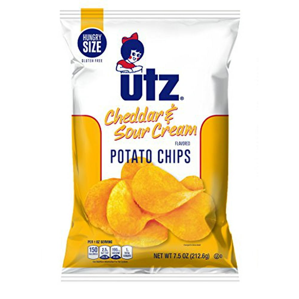 Utz Quality Foods Original Potato Chips 7.5 Ounce Hungry Size Bag