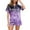 Purple, variant on TSADFHJI Silk Robes for Women Kimono Womens Home Clothes Short Sleeved Silk Like Pajamas Womens Summer Multicolor Suit M Black