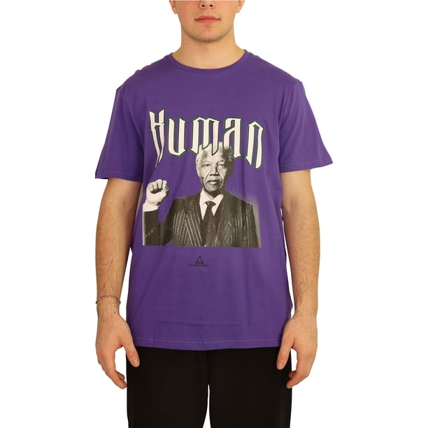 Elevenparis - Camiseta con gráfico humano para hombre, color morado S