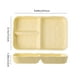 thumbnail image 3 of Plato Llano de Cerámica Compartimentado, Apto para Microondas, Estilo Restaurante, con Asa, Opciones En Amarillo, Verde y Blanco, 24,4 X 15,4 Cm, 3 of 6