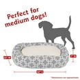 thumbnail image 3 of Majestic Pet Sherpa Links Bagel Pet Bed for Dogs, Calming Dog Bed Washable, Medium, Grey, 3 of 5