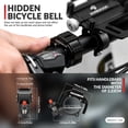 thumbnail image 3 of Bike Bells ROCKBROS Hidden MTB para manillares de 22,2 mm, color negro, 3 of 7