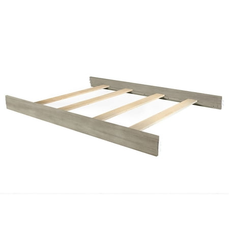 UPC: 0811048036582 | Evolur Convertible Crib Wooden Full Size Bed Rail In Windsor Oak Grey