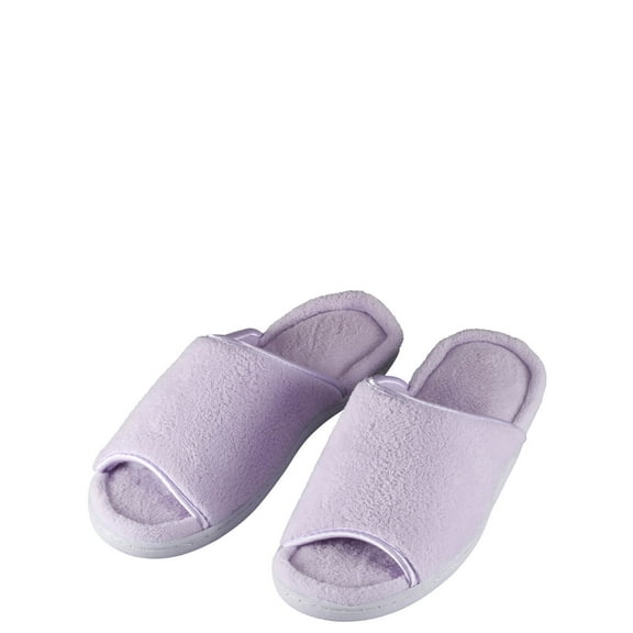 Open-Toe Terry Slipper