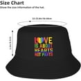 thumbnail image 2 of Bucket Hats Fashion Sun Cap Packable Outdoor Fisherman Hat for Women and Men Rainbow Pride Bucket Hats, 2 of 8