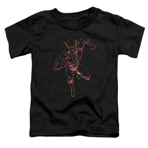 Jla - Neon Flash - Toddler Short Sleeve Shirt - 3T