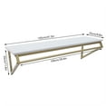 thumbnail image 2 of Gold Metal Garment Clothes Rack Clothing Rack Clothes Wall Shelf Hanger Display, 2 of 12