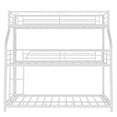 thumbnail image 6 of Metal Twin XL/Full XL/Queen Triple Bunk Beds Frame with Long and Short Ladder & Full-Length Guardrail, Space-Saving, No Box Spring Needed, Noise Free, 6 of 7