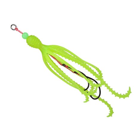 Squid Skrit Lure 15cm 10g Sea Fishing Skirt Soft Lures with Double Barbed Hook Artificial Baits