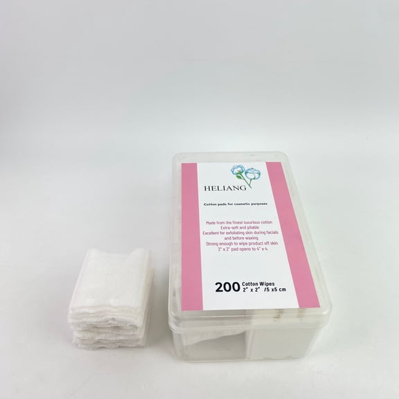 HELIANG Cotton pads for cosmetic purposes, 100% pure cotton absorbent and textured cotton pad, no pilling