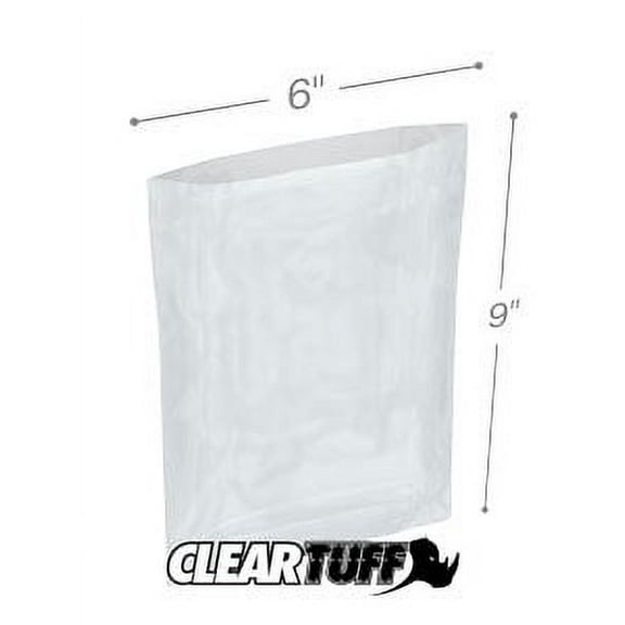 ClearTuff - 6" x 9" 2 Mil Flat Poly Bags - 1000/Case