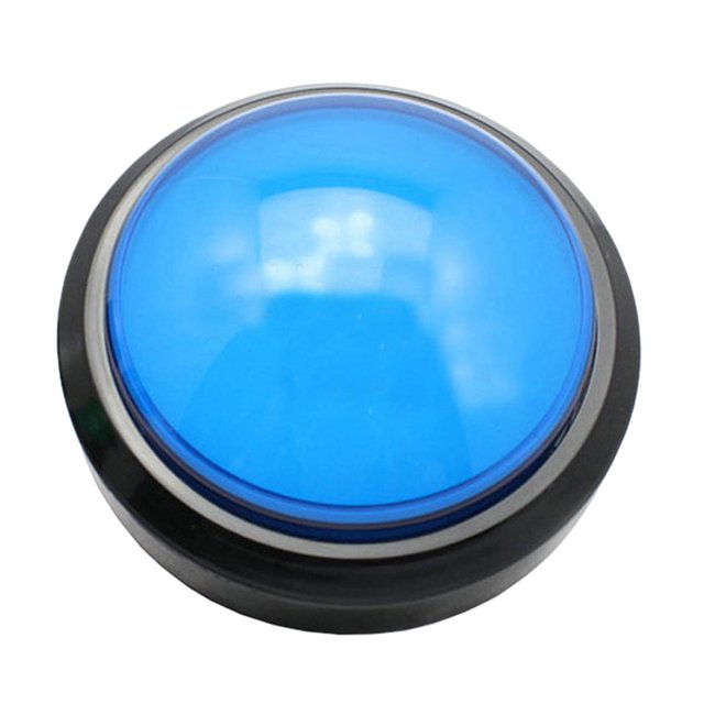 Buzzer Réponse de Jeu Électronique Jouet Répondeur Numérique Gros Boutons avec Lampe Sans Batterie (Bleu)