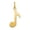 MultiColor, variant on Finest Gold 14K Yellow Gold Treble Clef with Heart Pendant