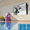 thumbnail image 6 of Outdoor TV Cover 30 to 32 Inches, Farm Cow Vintage Black Grey Cattle with Floral Waterproof and Weatherproof TV Cover with Remote Control Pocket, Flat Screen TV Cover Protector for Outside TV, 6 of 6