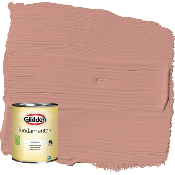 Glidden Fundamentals Long Weekend / Orange Eggshell Interior Paint, 1 Quart