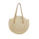 thumbnail image 1 of Bolsos de paja para mujer, bolsos de paja de maíz redondos tejidos a mano, bolsos grandes de playa de verano, bolso de hombro con asa tejida, 1 of 5