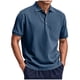 thumbnail image 1 of Ceisia Men's Regular Straight Short Sleeve Polo Shirt Ribbed Texture Cotton Blend Spring Summer Shirt Gift, 1 of 7