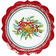 Pioneer Woman Bells & Holly Christmas Paper Plates, 11.5 in, 8ct
