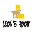 thumbnail image 2 of DINO LETTER L - Kids Bedroom Letter L Alphabet Art Decoration T-Rex Dinosaur Silhouette Design Personalized Name Vinyl Wall Decal Sticker 10" x 8", 2 of 3
