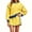 Dark yellow, variant on Womens Sweatsuits 2 Piece Set Crewneck Sweatshirts High Waisted Skort Skirts Tennis Running Tracksuits Shorts Sets