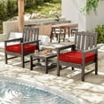 thumbnail image 6 of Pakunoda Outdoor Chair Cushions 19 X 19 X 4 Inch, 2-Piece Patio Seat Pad Cushions, Waterproof Outdoor Seat Cushions Square Corner with Handle and Ties, Red, 6 of 7