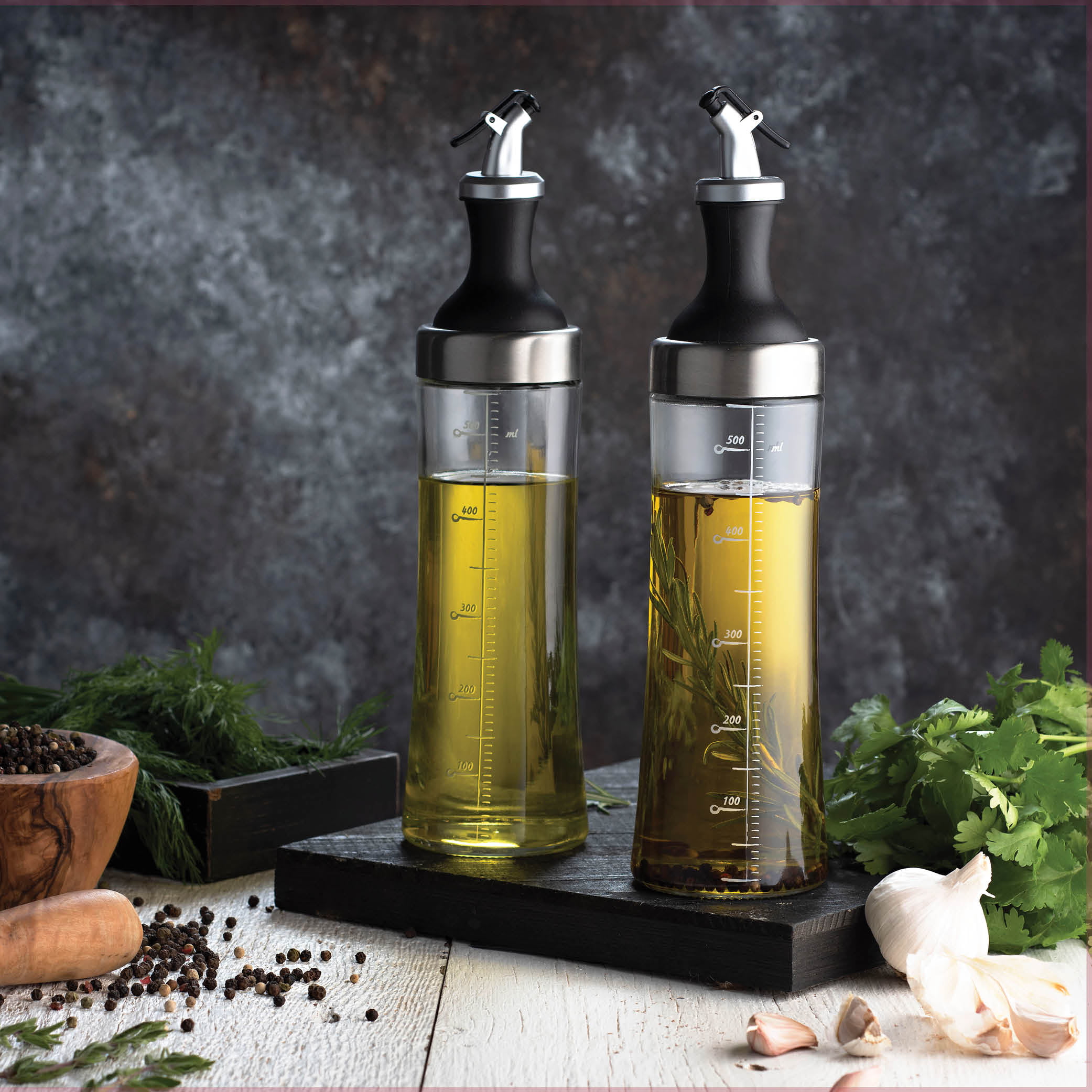 FineDine Superior Glass Oil and Vinegar Dispenser, Modern Olive Oil  Dispenser, Wide Opening for Easy…See more FineDine Superior Glass Oil and  Vinegar