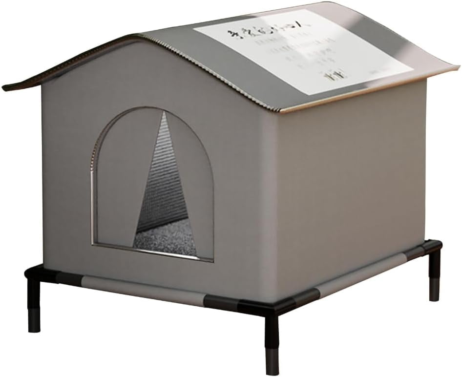 Weatherproof Feral Cat Shelter - Insulated Winter Cat House | Waterproof Enclosed Pet Tent for Multiple Cats, Outdoor Cat House for Porch, Barn, Yard, Heated Pet House for Cold Weather Protection