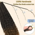 thumbnail image 5 of Goddess Box Braids Crochet Hair 8 Packs Boho Braid Crochet Hair 18 Inch Bohemian Box Braids Crochet Braids Curly Ends Synthetic Crochet Braids for Black Women 1B/30#, 5 of 13