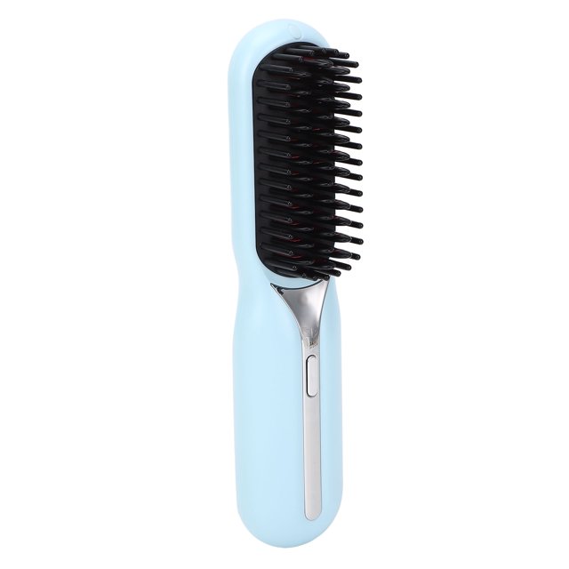 Cepillo Alisador de Pelo, Peine Alisador de Pelo Recargable Portátil, Peine Eléctrico de Iones Negativos, Aliado y Rizado de Doble Uso, Para El Hogar, Viejes
