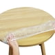 thumbnail image 1 of Tcwhniev Mantel Redondo de Vinilo Transparente para Interiores y Exteriores, Borde Elástico, Impermeable y a Prueba de Aceite, Protector de Mesa de PVC, Diámetro de 45-56 Pulgadas, 1 of 1