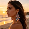 thumbnail image 4 of Boho Dreamcatcher Dangle Earrings, Vintage Western Indian Style Design, Exquisite Tassel Jewelry For Women Daily Outfit Matching Party Dress Up And Fashion Decoration., 4 of 6