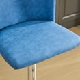 thumbnail image 5 of Furniture,Swivel Barstools Adjusatble Seat Height With Chrome Base, Modern PU Upholstered Bar Stools with the whole Back Tufted, for Home Pub and Kitchen Island,Blue, Set of 2, 5 of 6