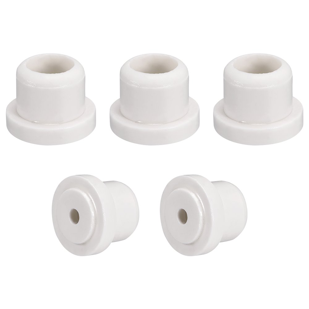 5 pcs 6.2mm Hole Dia Ceramic Insulator Bead Round Shaped Insulation