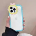 thumbnail image 2 of Color Edge Phone Case with Cute Bow Knot Camera Frame Lens Protection, Shockproof Soft Clear Case for iPhone 13 Pro, 2 of 7
