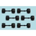 thumbnail image 2 of Renovators Supply Black Wrought Iron Cabin Hook Eye 5.5" Large Decorative Privacy Hook Latches for Kitchen Cabinet Window Sliding Barn or Shed Door Locks w/Screws Pack of 6, 2 of 12