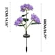 thumbnail image 3 of pstuiky Lámpara de pie con forma de flor artificial bordada de tres cabezas con energía solar para decoración de patios y jardines., 3 of 5