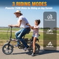 thumbnail image 6 of 750W Peak Electric Bike for Adults, 16" Electric Commuter Bike, 48V 15Ah Removable Battery Folding Ebike, One-Piece Tire City E-Bicycle, Max.20mph & 45 Miles UL2849 Black, 6 of 11