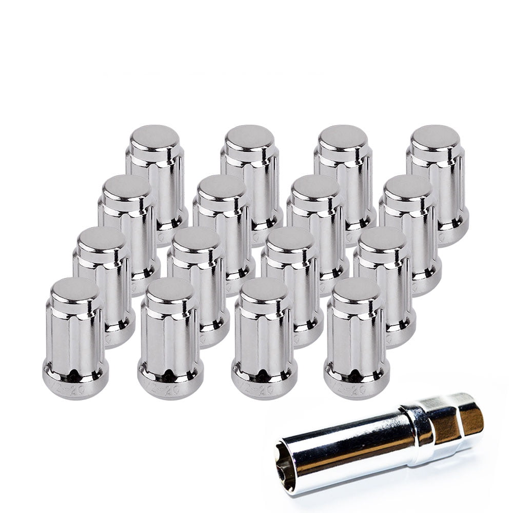 Ceco 5-Lug Black Bullet Bulge Acorn Lug Nut Installation Kit Thread Pitch 1.81 Long 19mm Hex 12mm 1.50 R.H 20 Lug Nuts